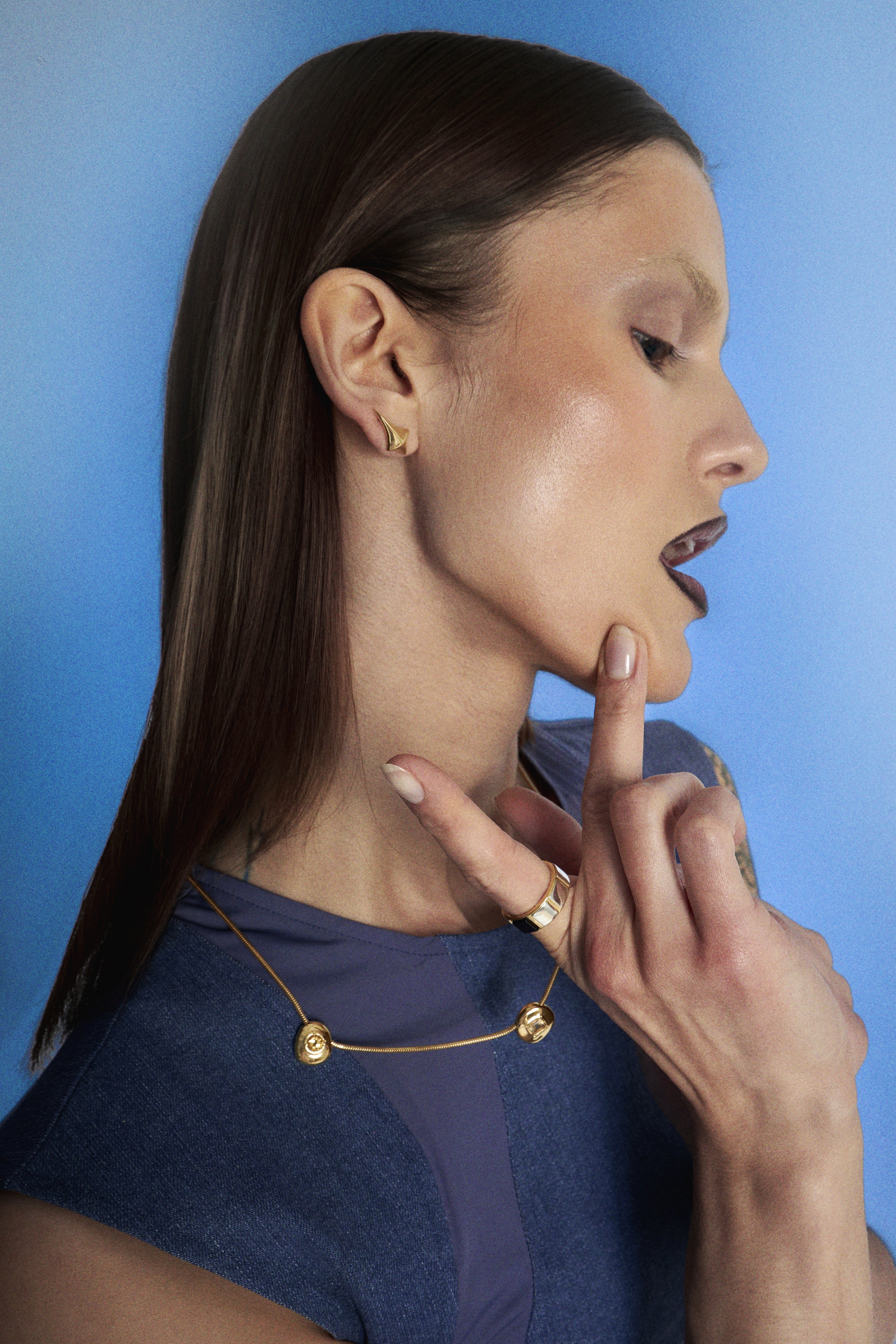 Kolczyki ANA złocone